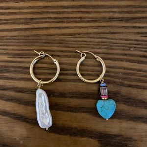 A.Wattz Mini Gold Hope Earrings with Charms